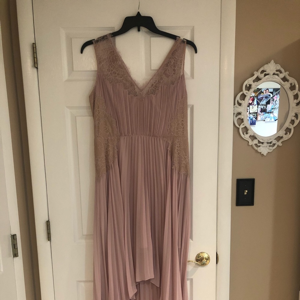 Pink with Beigw Lace BCBGMaxAzria Dress